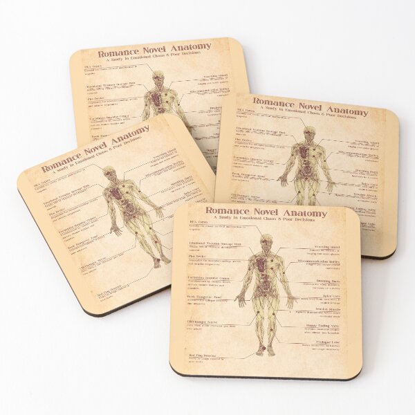 Item preview, Romance Novel Anatomy Classic Edition | Vintage Parody Medical Diagram for Book Lovers designed and sold by Petal & Flame.