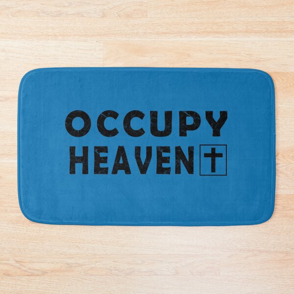 Item preview, Occupy Heaven - Minimal Christian Cross Typography | Faith-Based Text Design | Black designed and sold by ZechJohnRB.