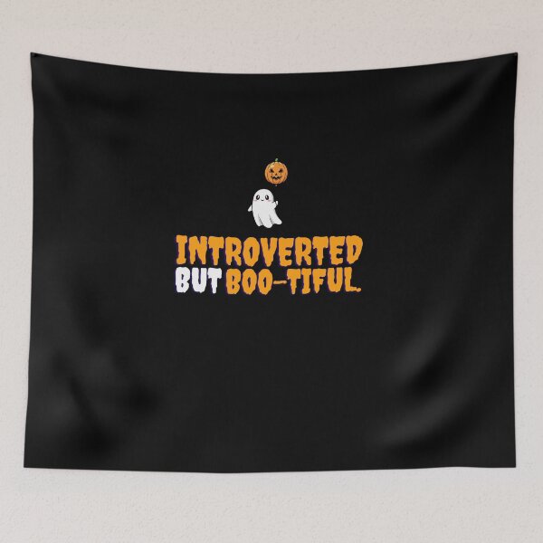 Item preview, Introverted But BOO-tiful Halloween Shirt – Funny Spooky Tee for Ghost Lovers & Homebodies designed and sold by PortfoliobyJana.