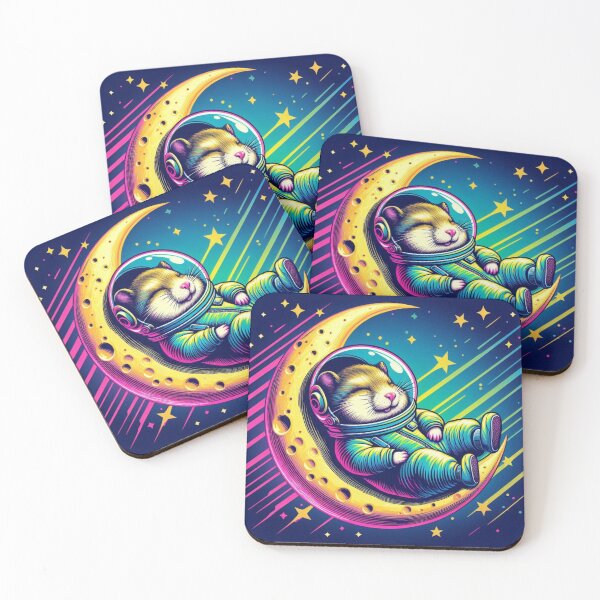 Item preview, cute astronaut hamster sleeping designed and sold by Dogandesighn.