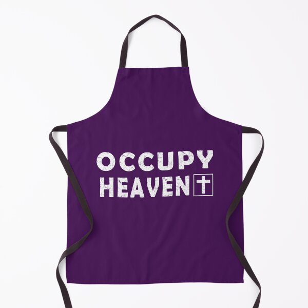 Item preview, Occupy Heaven - Minimal Christian Cross Typography | Faith-Based Text Design | White designed and sold by ZechJohnRB.