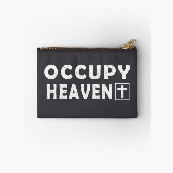 Item preview, Occupy Heaven - Minimal Christian Cross Typography | Faith-Based Text Design | White designed and sold by ZechJohnRB.