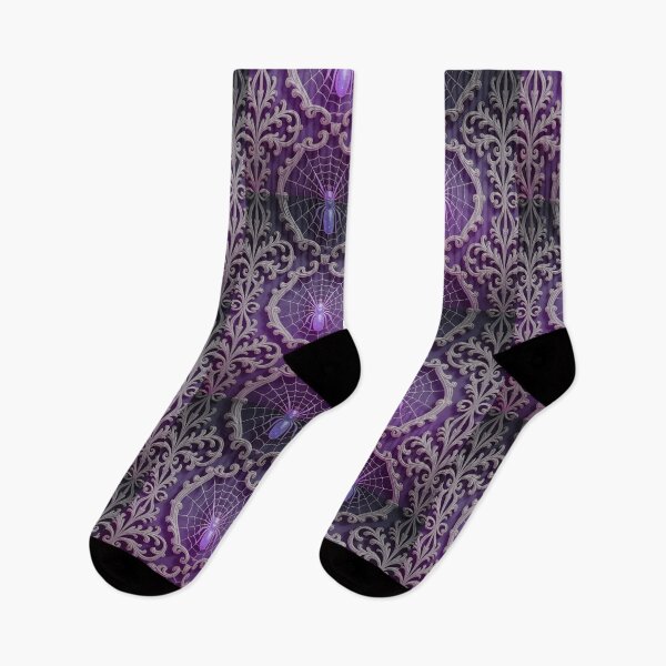 Item preview, Damask Halloween Spider Web – Elegant Gothic Pattern designed and sold by 404wearpl.