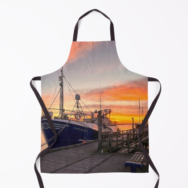 Item preview, River Blyth Sunrise over Fishing Boat and Tall Ship designed and sold by Violaman.