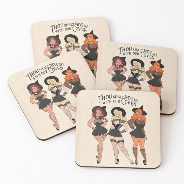Item preview, You Can’t Sit With Our Coven – Retro Witches designed and sold by Adronia.