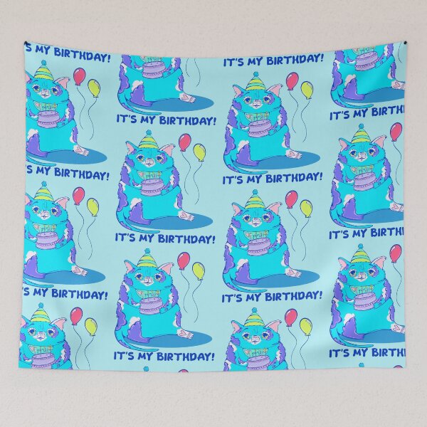 Item preview, happy boi party cat - happy birthday cat designed and sold by crestfallenmermaid.