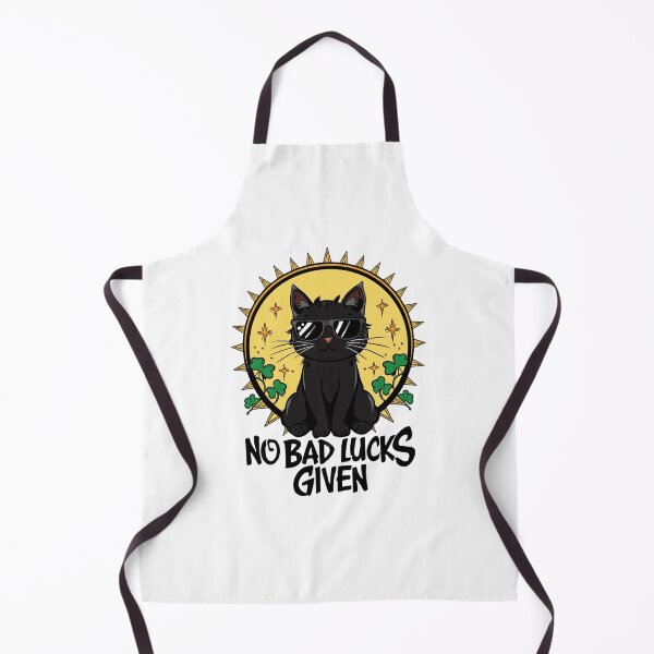 Item preview, Black cat with glasses and lucky clovers designed and sold by StormArte.