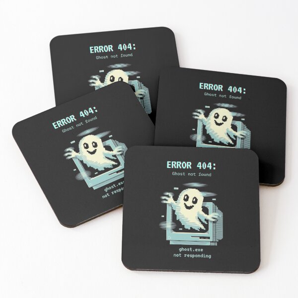 Item preview, Error 404: Ghost Not Found – Funny Halloween Tech Glitch Ghost designed and sold by Artur-GrafiTee.