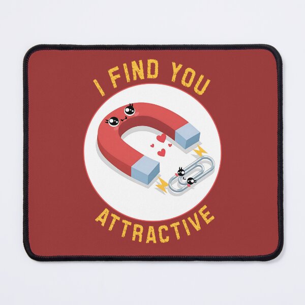 Item preview, I Find You Attractive – Cute Magnet and Paper Clip Love Pun designed and sold by SidTastic .