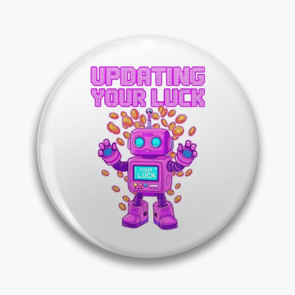 Item preview, Retro robot updating your luck with shiny coins designed and sold by StormArte.