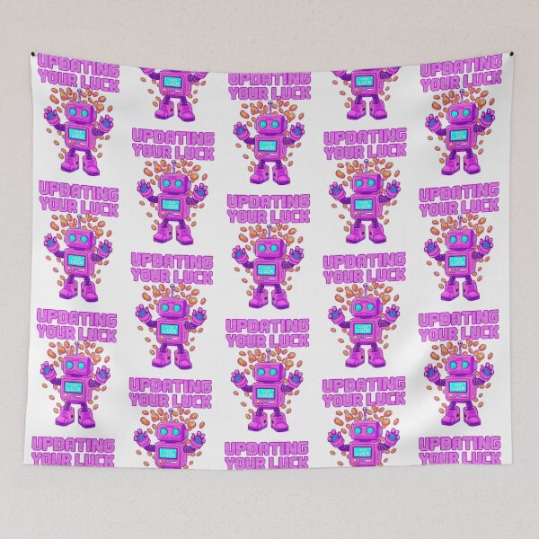 Item preview, Retro robot updating your luck with shiny coins designed and sold by StormArte.