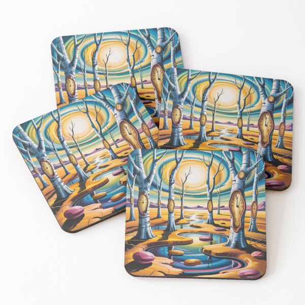 Item preview, Autumn landscape of birch trees in style Salvador Dali. designed and sold by elegantpaterns.