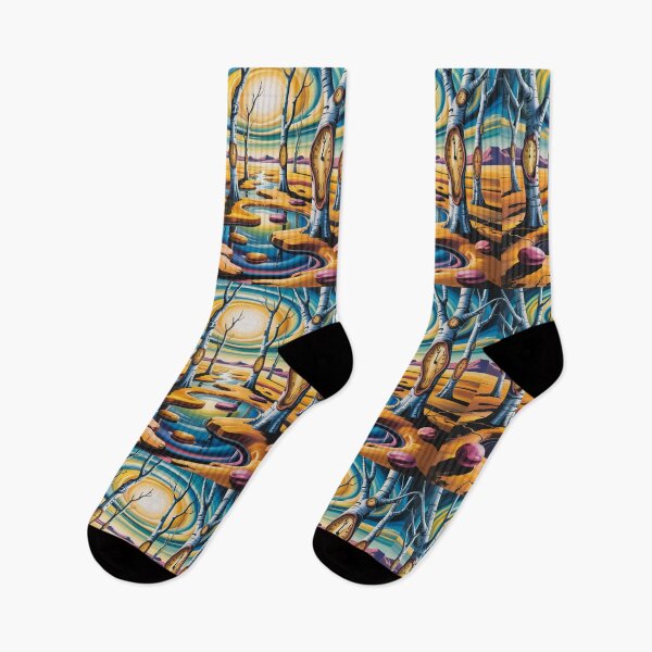 Item preview, Autumn landscape of birch trees in style Salvador Dali. designed and sold by elegantpaterns.