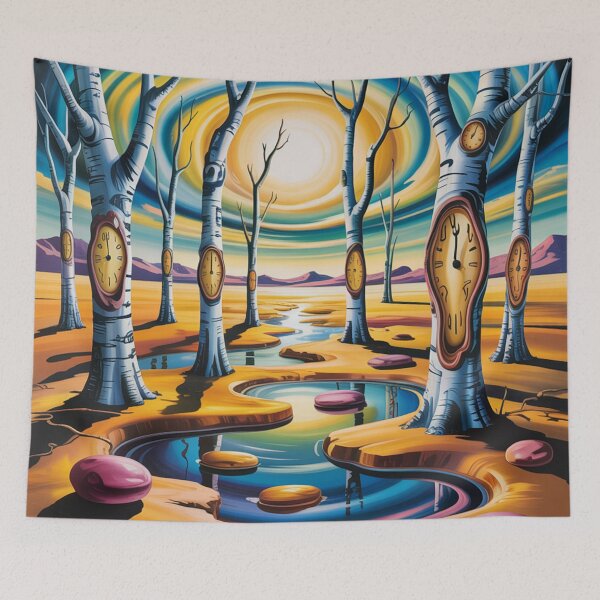 Item preview, Autumn landscape of birch trees in style Salvador Dali. designed and sold by elegantpaterns.