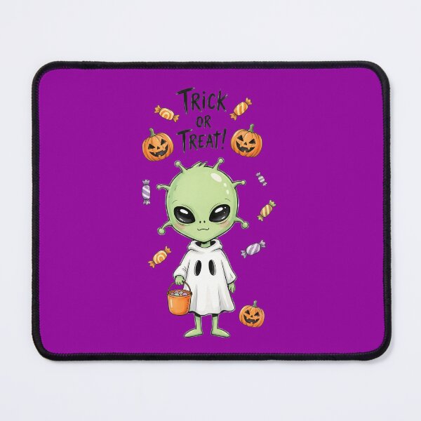 Item preview, Trick or Treat – Cute Alien Halloween Sticker | Watercolor Alien Design designed and sold by EverStitchStudio ★★★★★.