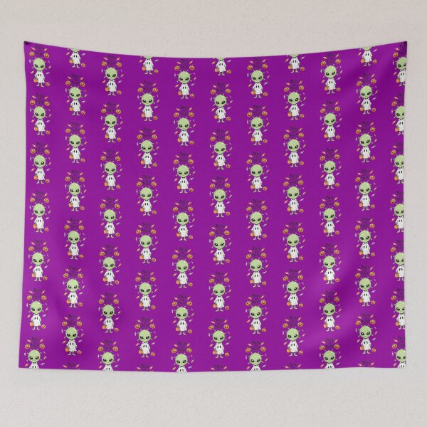 Item preview, Trick or Treat – Cute Alien Halloween Sticker | Watercolor Alien Design designed and sold by EverStitchStudio ★★★★★.