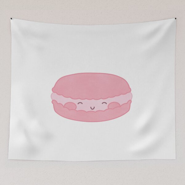 Item preview, cute pink strawberry macaron designed and sold by winterpumpkin.