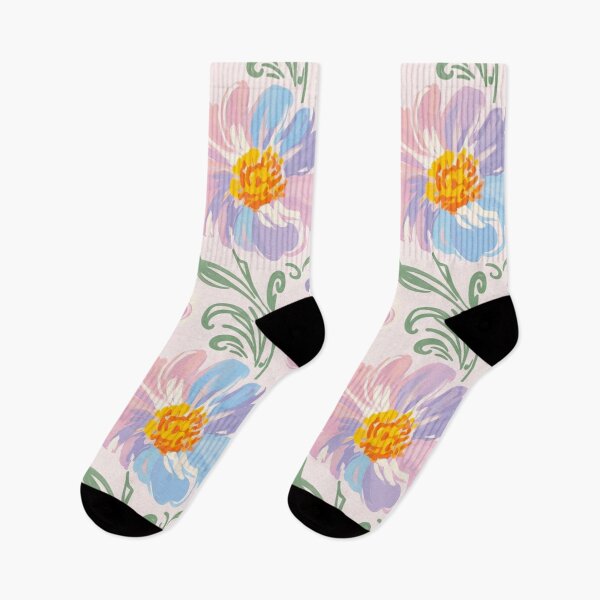 Artikelvorschau, Nahtloses pastellfarbenes Blumen-Aquarellmuster – wunderliche rosa, violette und blaue Blumen entworfen und verkauft von skysshobu.
