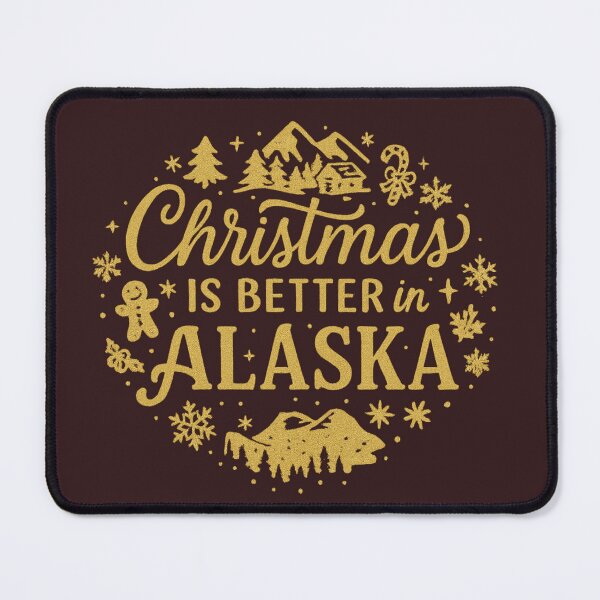 Item preview, Alaska Christmas Snowy Holiday Mountain Design designed and sold by Meandmyshop.