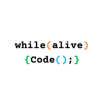 Artwork thumbnail, While Alive Code - Coding Meme by RickCreates