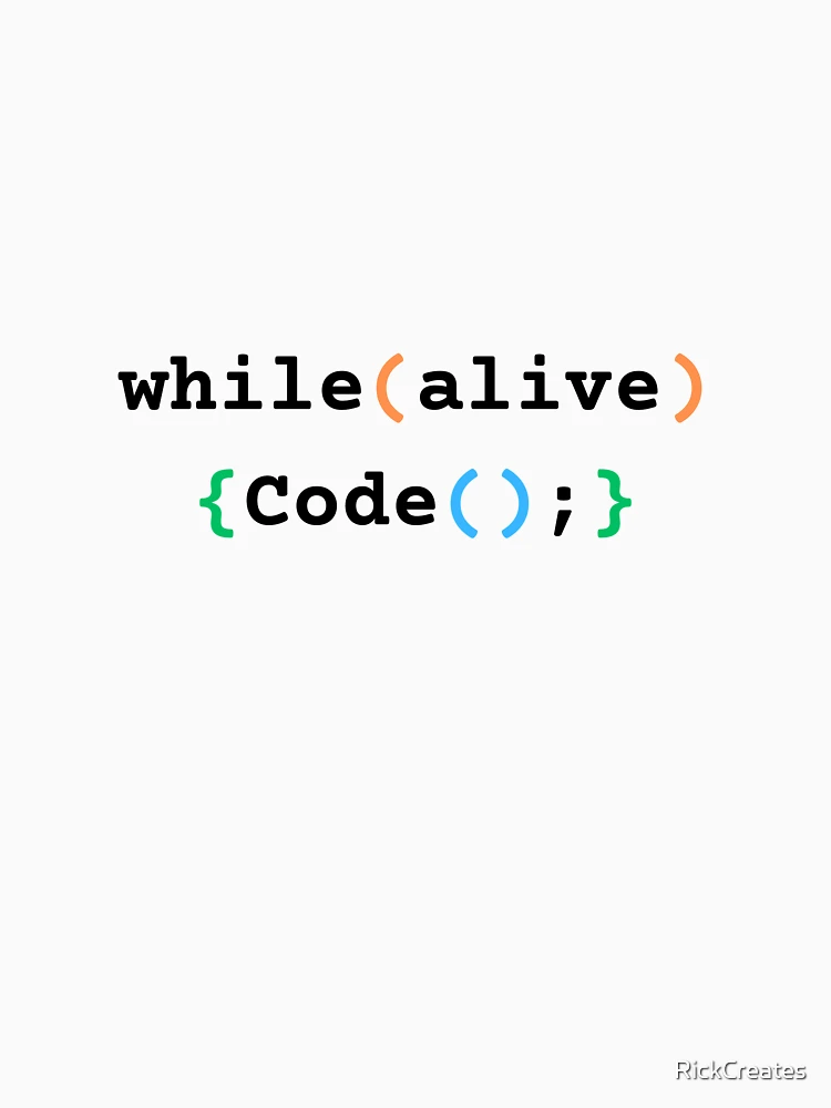 Thumbnail 4 of 4, V-Neck T-Shirt, While Alive Code - Coding Meme designed and sold by RickCreates.