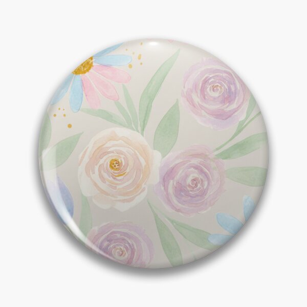 Artikelvorschau, Nahtloses Aquarell-Blumenmuster – Gänseblümchen, Rosen und Tulpen in Pastelltönen entworfen und verkauft von skysshobu.