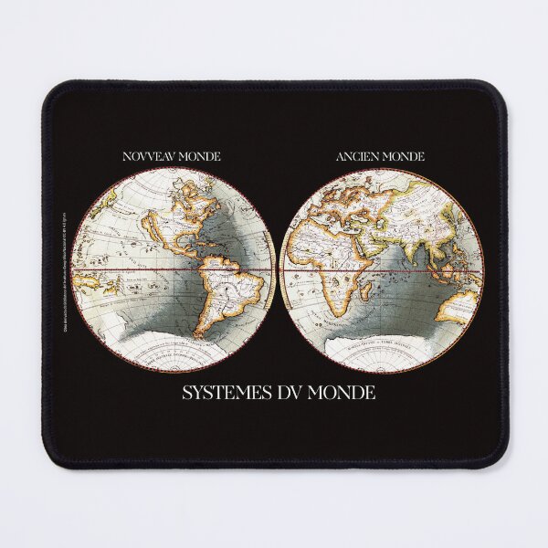 Item preview, Antique Double Hemisphere World Map | Vintage Historical Cartography Design | Dark Academia Style Travel Decor designed and sold by Printspiration, Explore Unique Art & Designs.