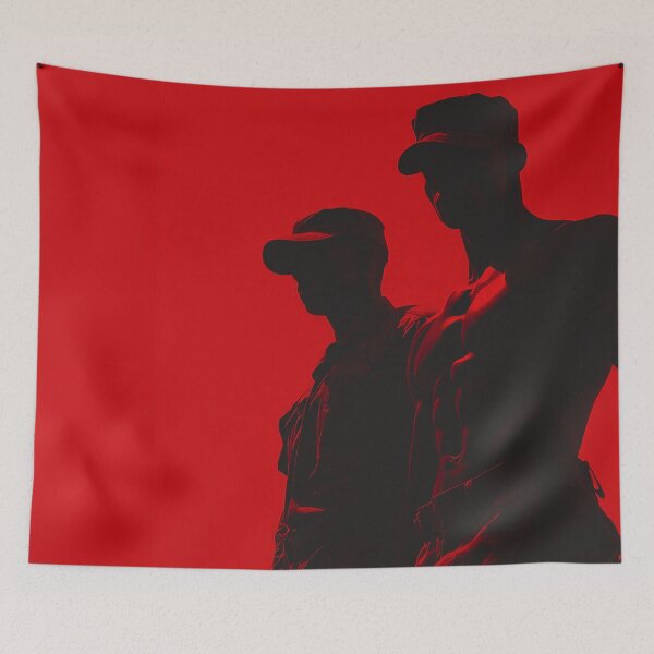 Item preview, Dramatic Red Silhouette of Soldiers designed and sold by Atlas Kai.