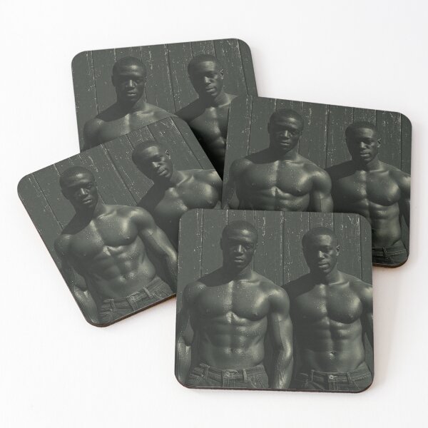 Item preview, Two Hot Men Posing Shirtless designed and sold by Atlas Kai.