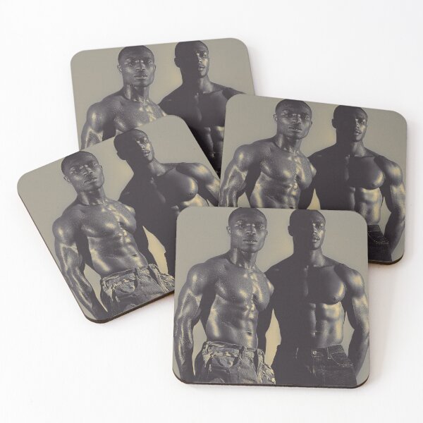 Item preview, Black Man with Glistening Six Pack Abs designed and sold by Atlas Kai.