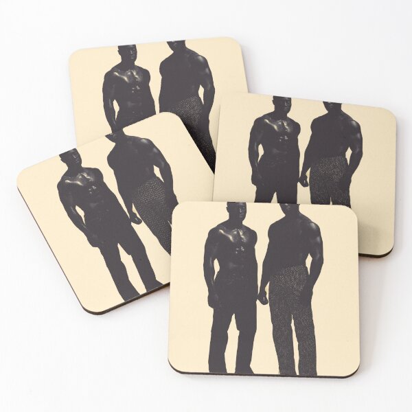 Item preview, Black and White Portrait of Muscular Men Silhouette #3 designed and sold by Atlas Kai.