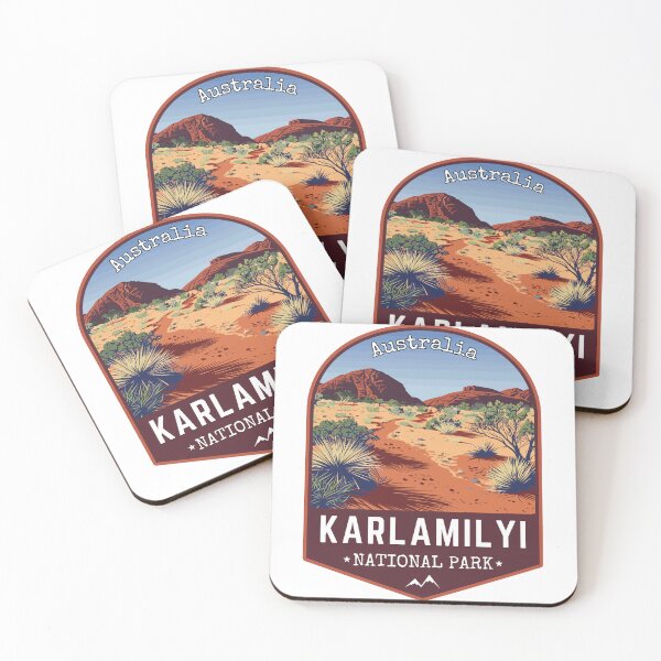 Item preview, Karlamilyi National Park in Western Australia, Retro Travel Art Emblem designed and sold by MaateoDesign.