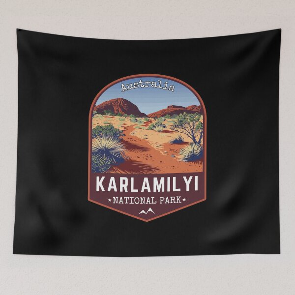 Item preview, Karlamilyi National Park in Western Australia, Retro Travel Art Emblem designed and sold by MaateoDesign.