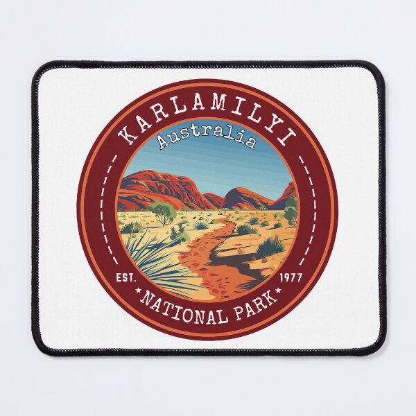 Item preview, Karlamilyi National Park in Pilbara (Western Australia) Vintage Travel Art Circle Emblem designed and sold by MaateoDesign.