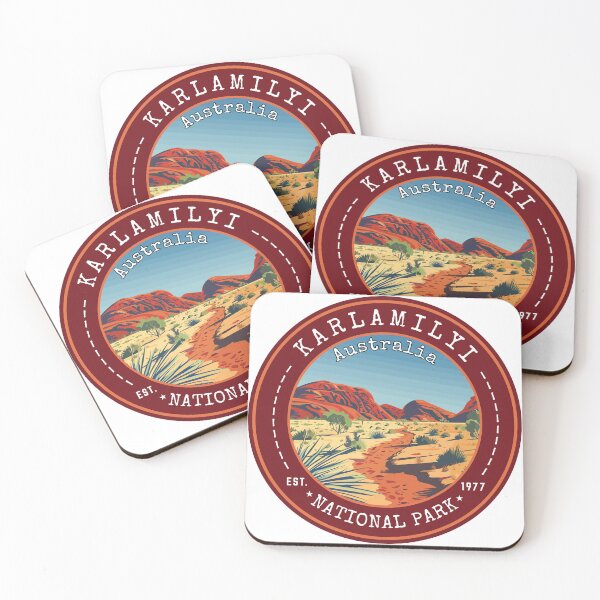 Item preview, Karlamilyi National Park in Pilbara (Western Australia) Vintage Travel Art Circle Emblem designed and sold by MaateoDesign.