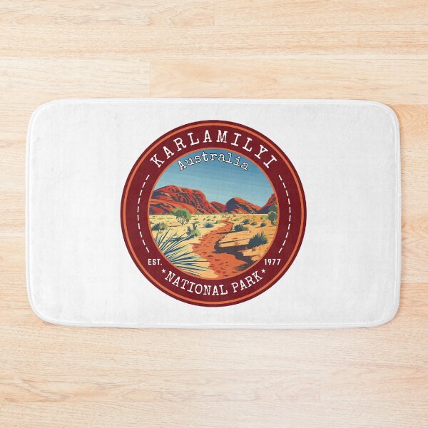 Item preview, Karlamilyi National Park in Pilbara (Western Australia) Vintage Travel Art Circle Emblem designed and sold by MaateoDesign.