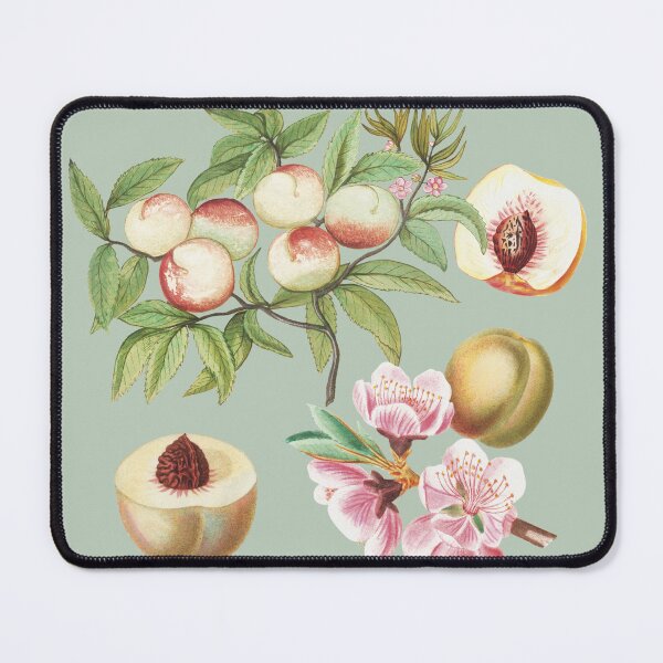 Item preview, Vintage Peach Botanical Illustration Pattern – Antique Fruit and Floral Garden Art designed and sold by GrybDesigns.