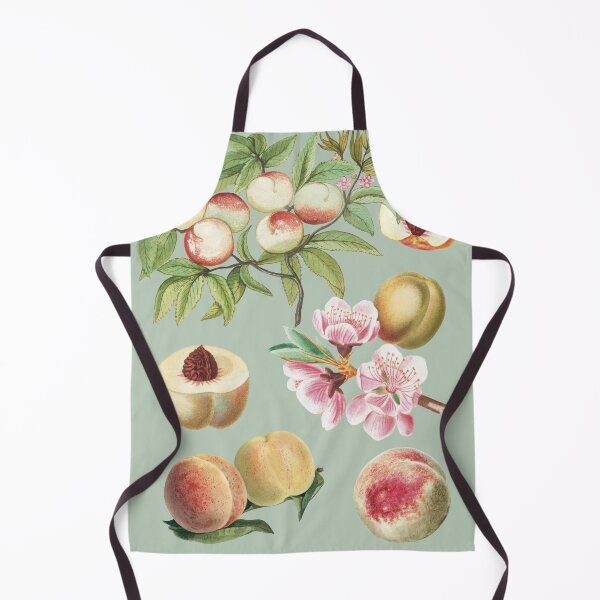 Item preview, Vintage Peach Botanical Illustration Pattern – Antique Fruit and Floral Garden Art designed and sold by GrybDesigns.