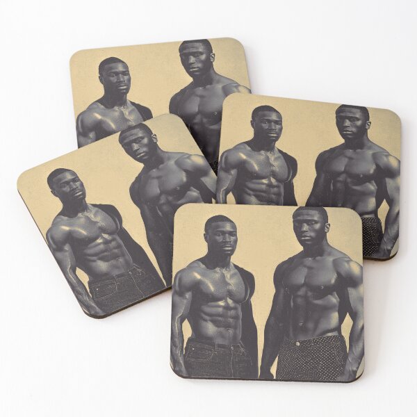 Item preview, Black and White Portrait Ripped Men Silhouette #1 designed and sold by Atlas Kai.