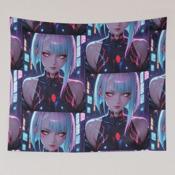 Item preview, Futuristic cyberpunk warrior wallpaper, Lucy designed and sold by Planet Utoppia.