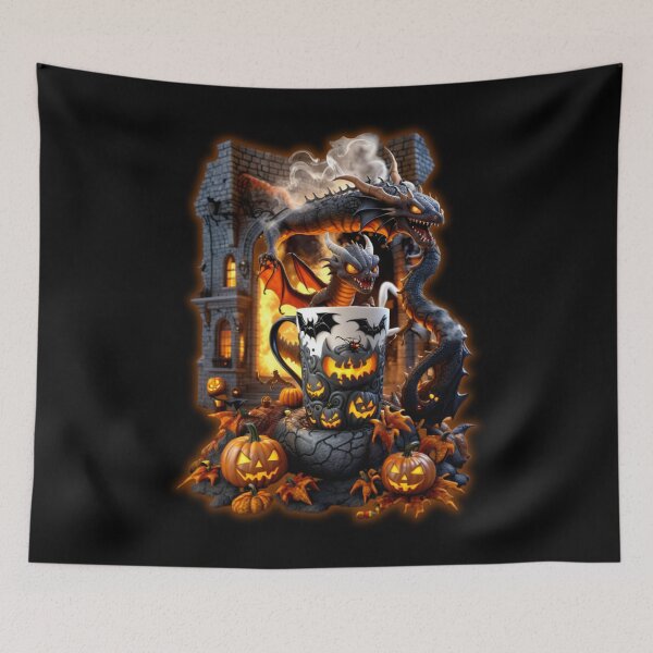 Item preview, Cursed Brews: Dragon's Keep - Halloween Mug designed and sold by CamillaCreation.