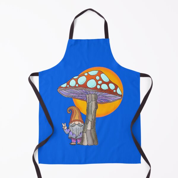Item preview, Peace loving gnome under a mushroom with full moon designed and sold by DaveDanchuk.