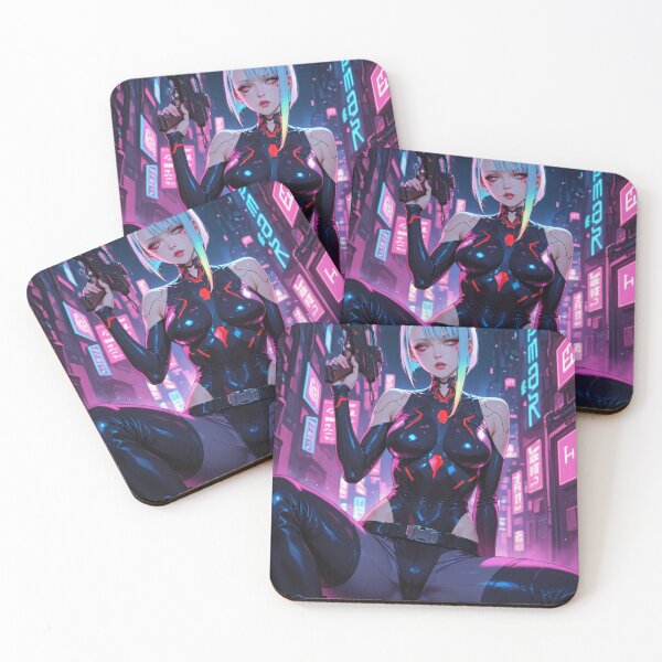 Item preview, Futuristic cyberpunk warrior wallpaper, Lucy designed and sold by Planet Utoppia.