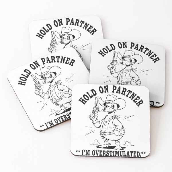 Item preview, Funny Cowboy Duck - Hold On Partner Im Overstimulated designed and sold by Jaanussar.