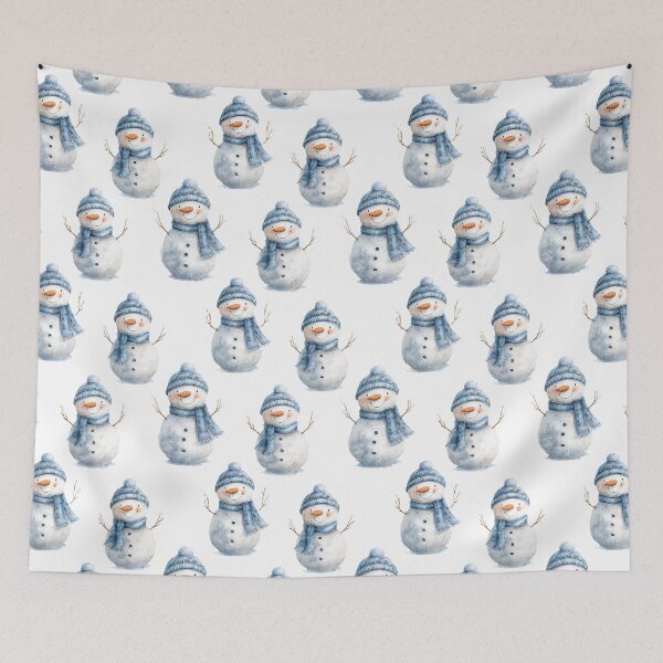 Item preview, Snowman Winter Pattern designed and sold by NicolasGlowArt.