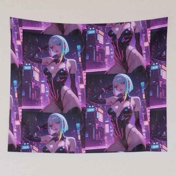 Item preview, Futuristic cyberpunk warrior wall art, Lucy designed and sold by Planet Utoppia.