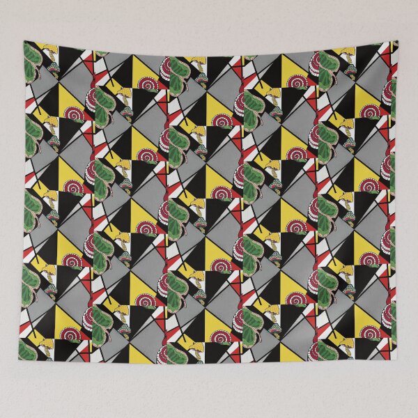 Item preview, Whimsical Psychedelic Forest Grid designed and sold by zzz888.