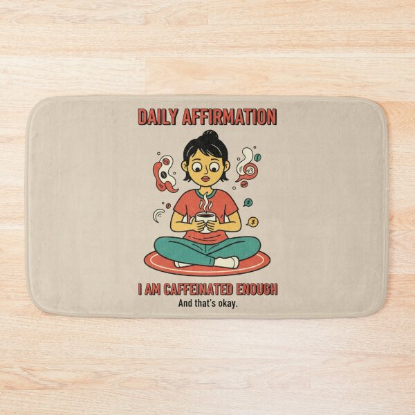 Item preview, Daily Affirmation – I Am Caffeinated Enough and That’s Okay designed and sold by NomiBee.