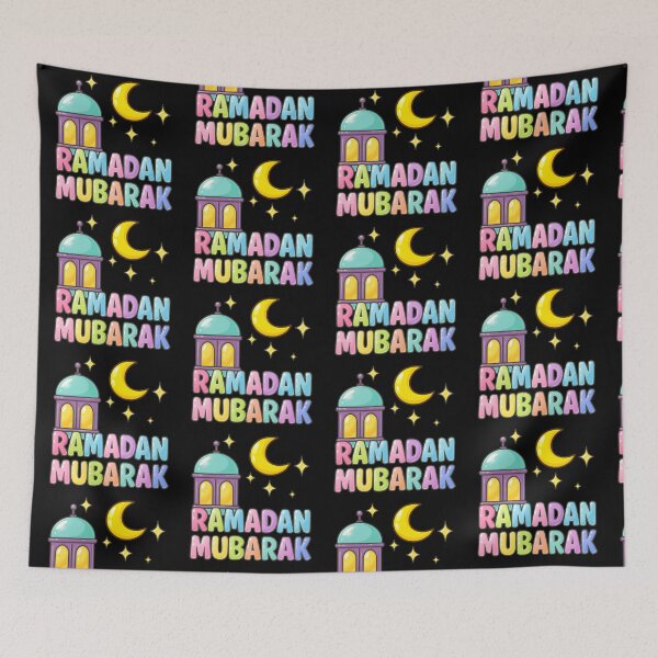 Item preview, Ramadan Mubarak (V.6)-Lantern and Crescent Moon Design– Festive Islamic Greeting designed and sold by D-Islamic.