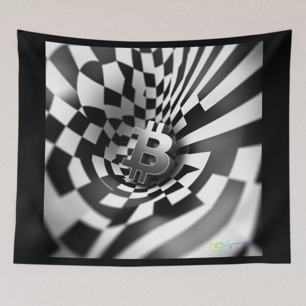 Item preview, Bitcoin Checker Flow – Optical Depth Illusion designed and sold by Benito Del Ray.